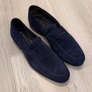 Men's To Boot New York Navy Suede Loafers